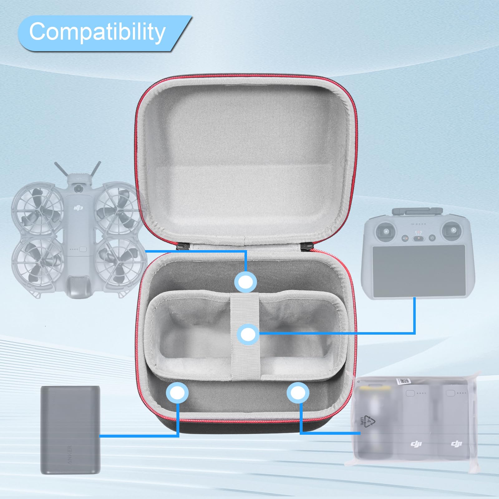 DJI Neo 2 플라이 모어 콤보용 휴대용 케이스,  - Drone Charging Hub 리뷰 및 가격